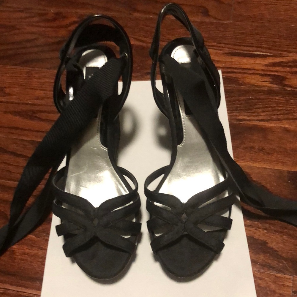 Never worn black espadrilles
